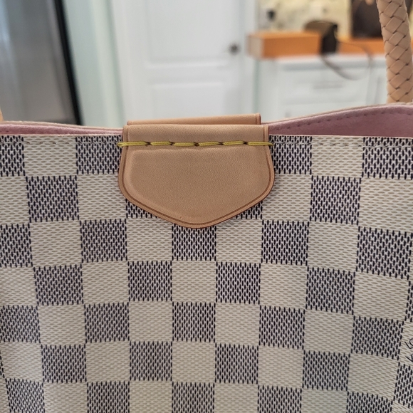 Louis Vuitton Propriano Damier Azur with Rose Ballerine Tote - Picture 8 of 17